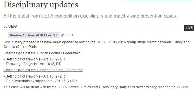 UEFA soruşturma