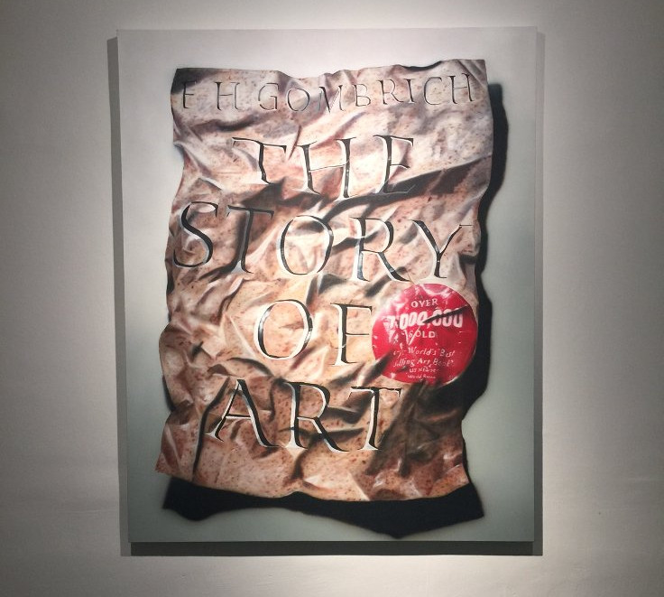 Alican Leblebici, The Story of Art, 2016, tual üzerine akrilik ve yağlıboya, 173x140 cm 
