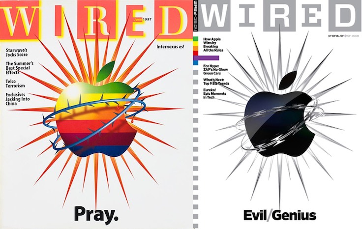 Wired, Apple'ı 10 yıl arayla kapağına böyle taşımıştı.