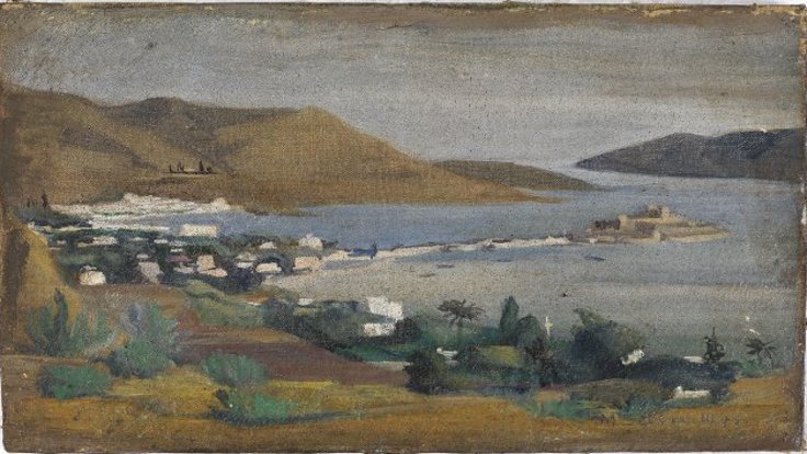 Selim Turan, Bodrum, 1941, Tuval üzerine yağlıboya, Env. no. 2003/2058, İstanbul Üniversitesi Selim Turan Koleksiyonu